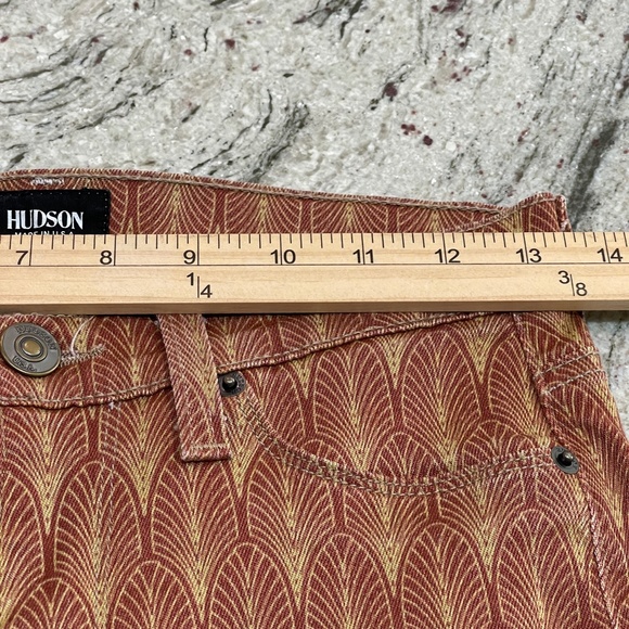 Hudson Nico Super Skinny Jeans Rust Midrise Stretch Size 27 - Picture 8 of 10